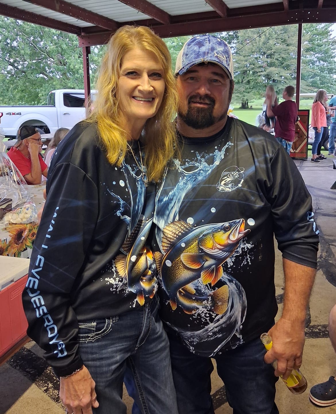 Customer photo review of Walleye fishing blue water Custom performance long sleeve fishing shirts, Walleye fishing jerseys NQS9093