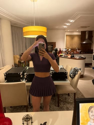 Customer photo review of Women’s Pleated Skirt Set – Court Polo