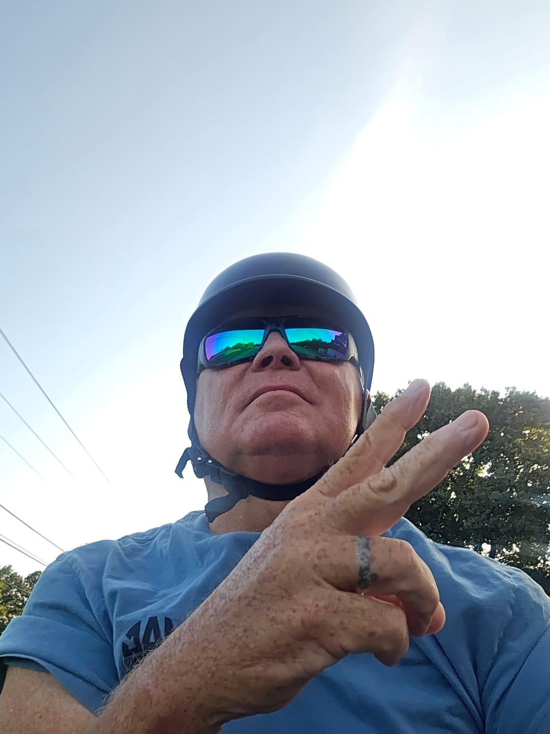 Customer photo review of Smallest & Lightest DOT Polo Half Helmet- Gloss Black