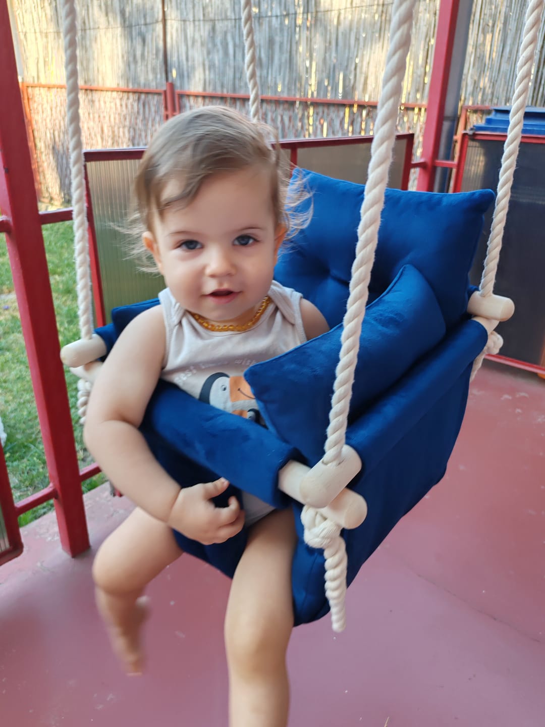 Customer photo review of Luxury Royal Blue - Ručno rađena ljuljaška za bebe