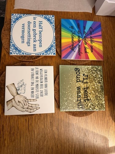 Customer photo review of Sublimatie tegel 15x15 cm wit mat – hoogwaardige kwaliteit