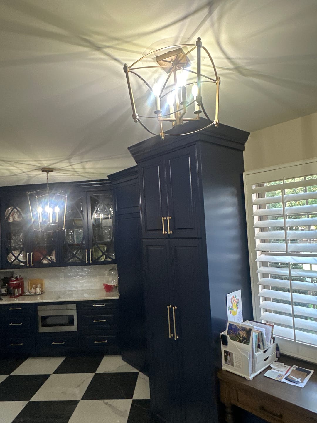 Customer photo review of 4-light French Antique Candle Style Lantern Semi Flush