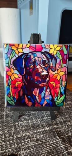 Customer photo review of Sublimatie Keramische Tegel 10.8 x 10.8 cm Wit Glanzend - Keramiek