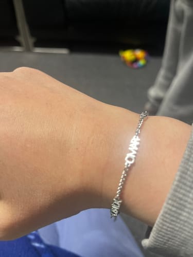 Customer photo review of Custom Name Bracelet