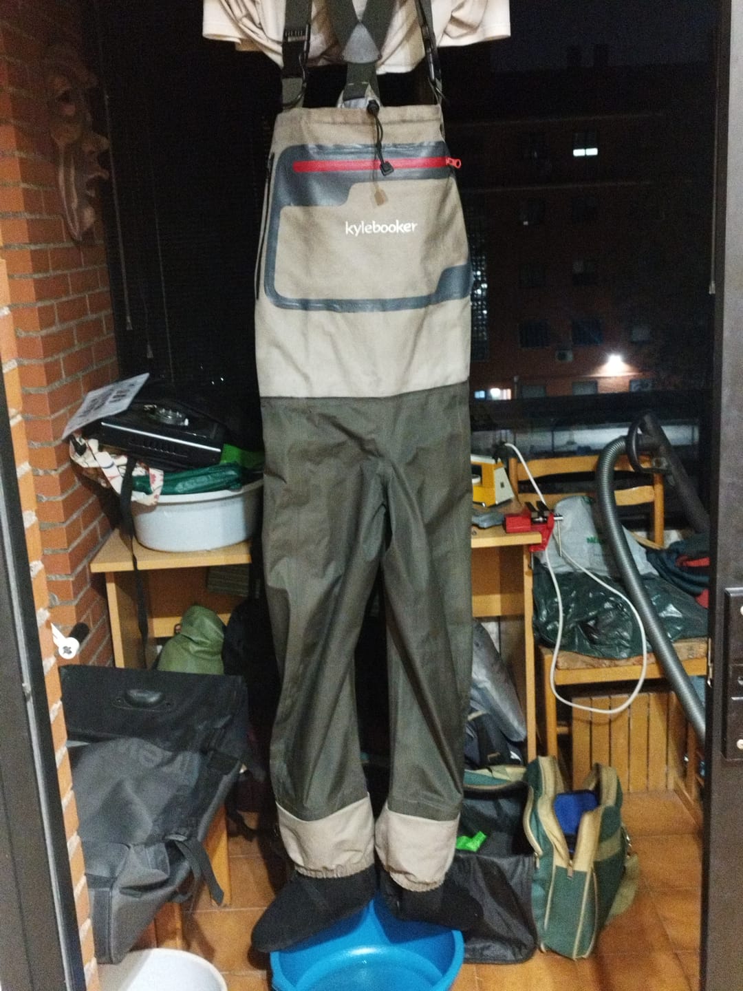 Customer photo review of Kylebooker Waterproof Breathable Stockingfoot Chest Fishing Hunting Waders KB004