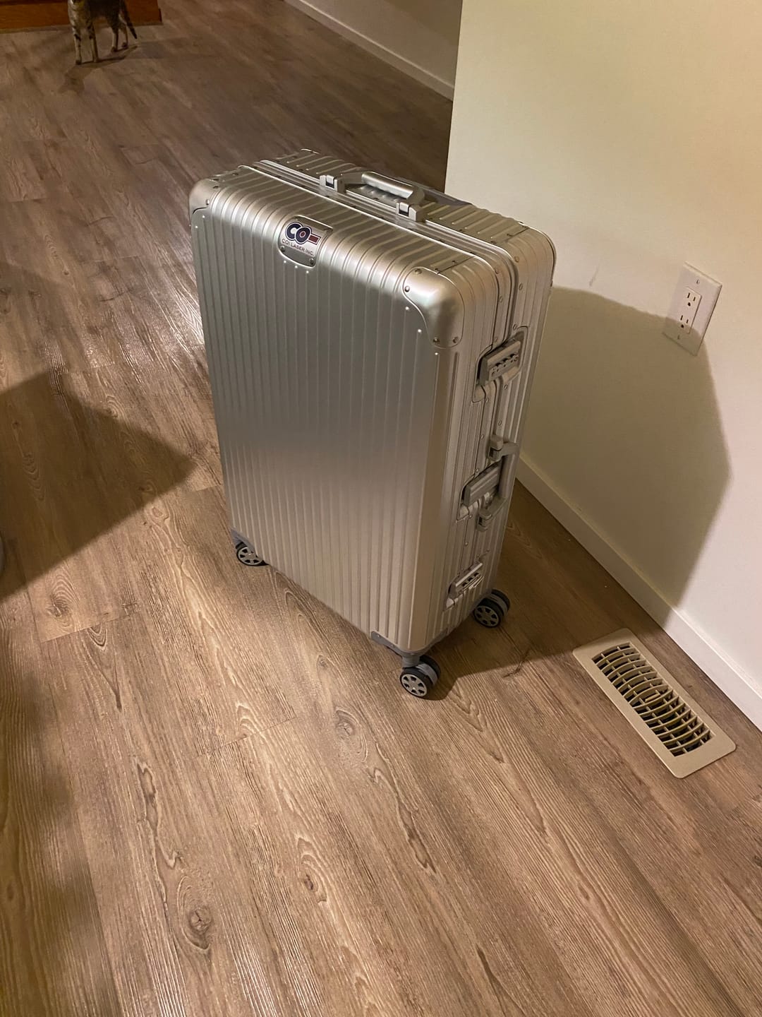 Customer photo review of ALUMINIUM SUITCASE V2 THICKER ALUMINIUM & REMOVEABLE WHEELS
