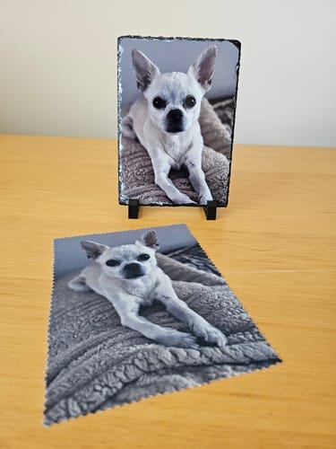 Customer photo review of Leisteen Rechthoek 14x19,5cm voor sublimatie