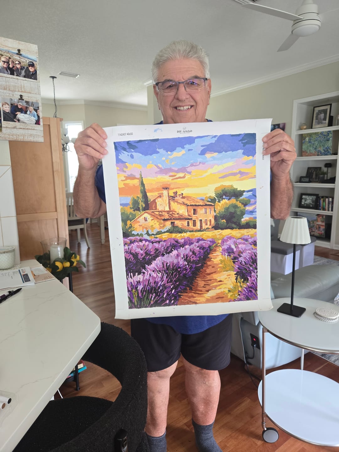 Customer photo review of Lavender field in France | Paint by Number