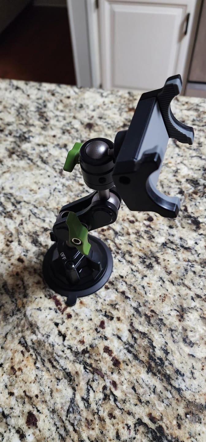 Customer photo review of Super Durable Metal Phone Holder