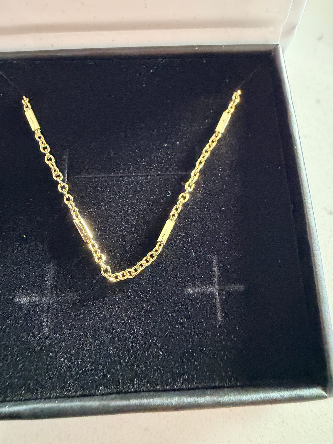 Customer photo review of Marlee 18k White Gold Plated Stacking Bracelet Chain