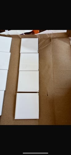 Customer photo review of Set van 9 Keramisch mozaïek tegels klasse A+ voor sublimatie