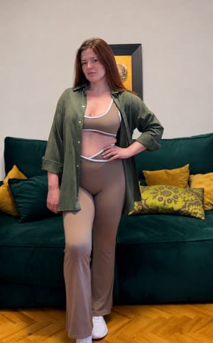 Customer photo review of Women’s Top & Flare Pants Set – Outline Signature