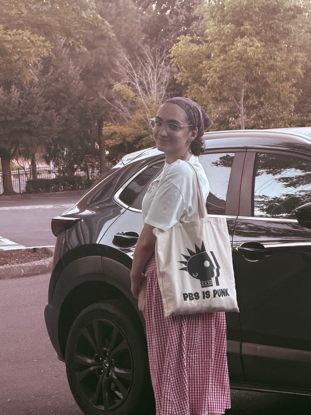 Customer photo review of PBS is Punk Canvas Totebag