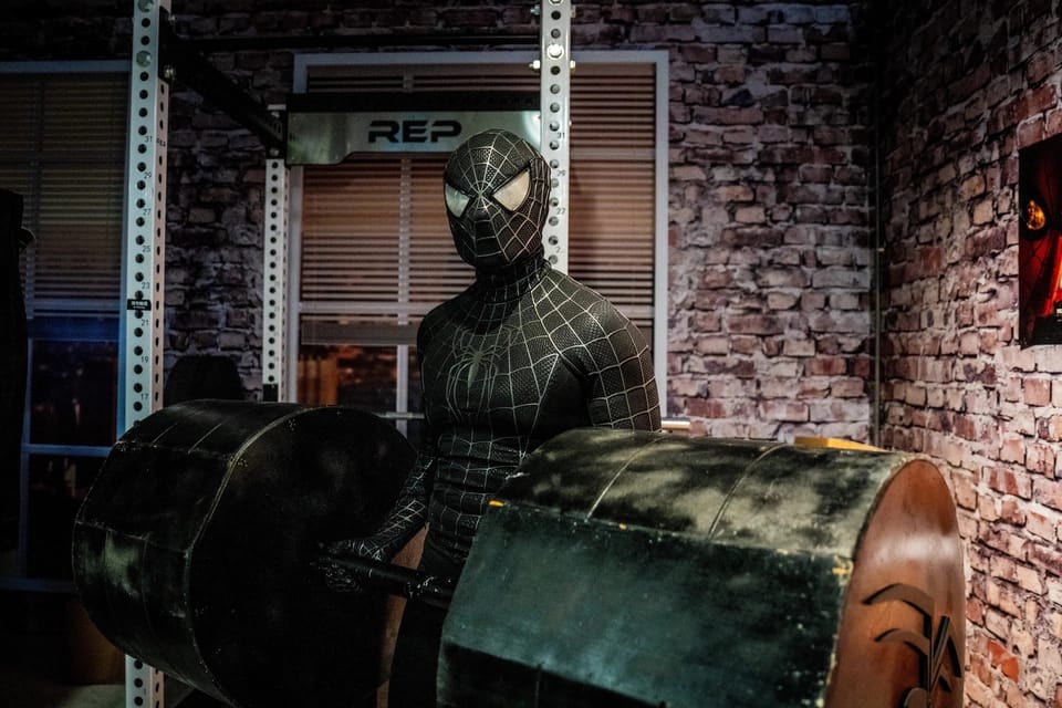 Customer photo review of Tailor made!  Sam Raimi Spiderman 3 Symbiote Suit (Replica Grade)(Screen Printed)