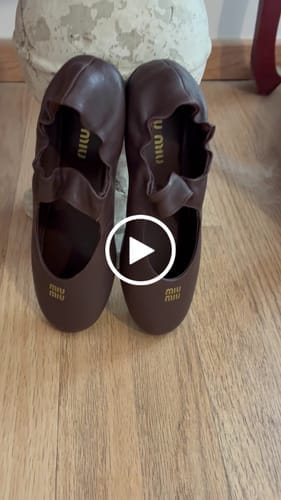 Customer photo review of MARY JANE FLATS IN ESPRESSO SMOOTH LAMBSKIN