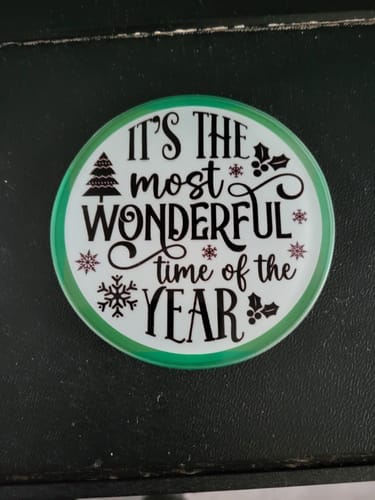 Customer photo review of Onderzetter Rond Glas Glanzend voor sublimatie