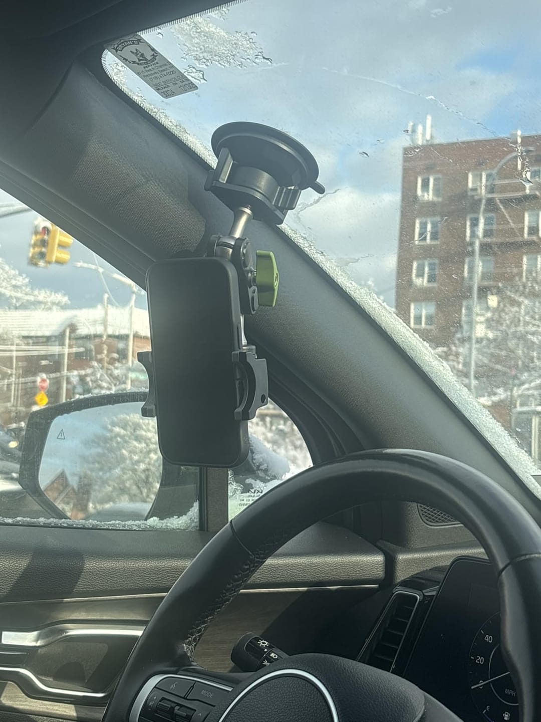 Customer photo review of Super Durable Metal Phone Holder