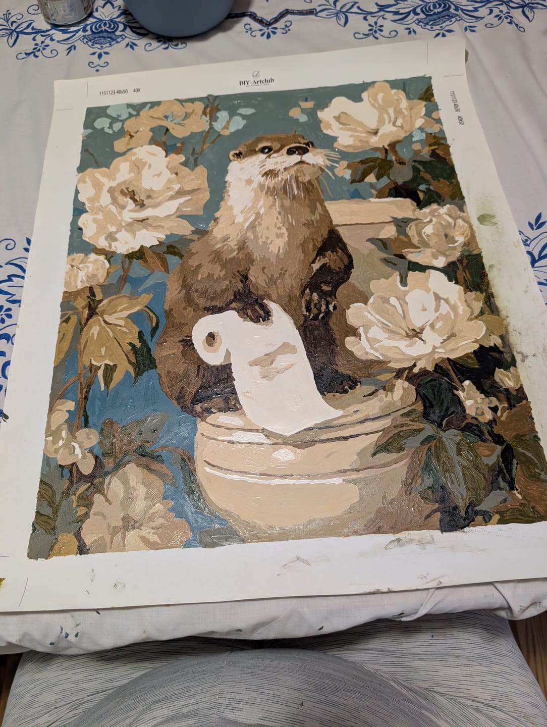 Customer photo review of Otter the helper | Paint by Number