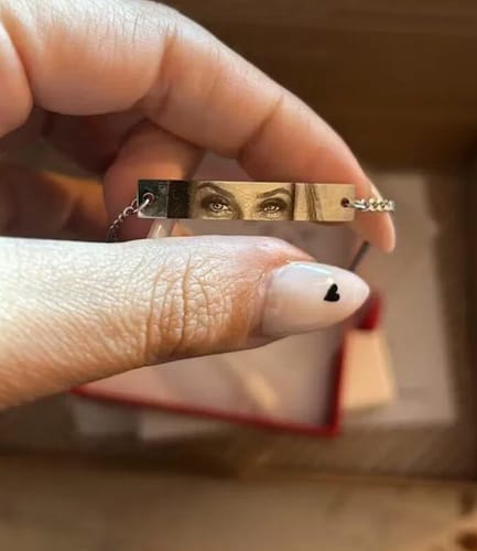 Customer photo review of Custom Eyes Bracelet