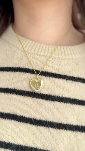 Customer photo review of Custom Photo Heart Locket Necklace