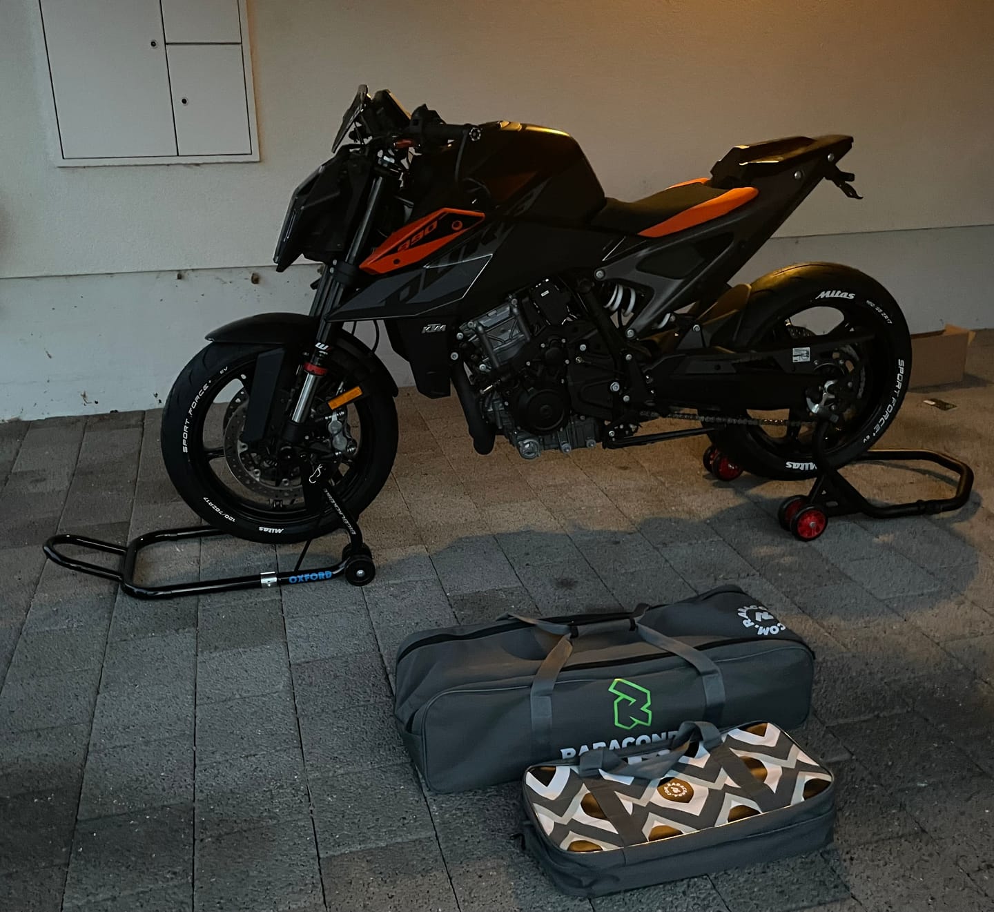Customer photo review of Street Bike Tire Changer