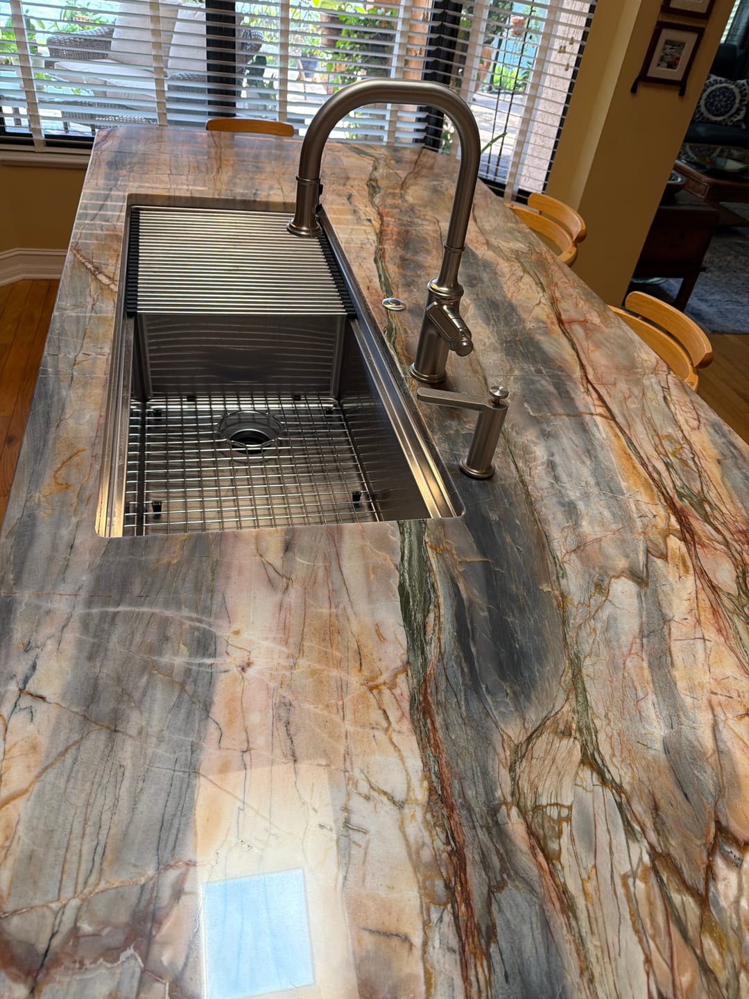 Customer photo review of 47" Undermount Drainboard Workstation Sink – 16 Gauge Stainless Steel Single Bowl – 10" Deep – Reversible – Seamless Drain (5LPS27c-10)