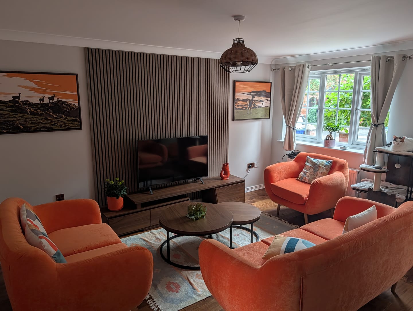 Customer photo review of Wooden Wall Panel | Walnut | Premium 3-sided Wood Veneer