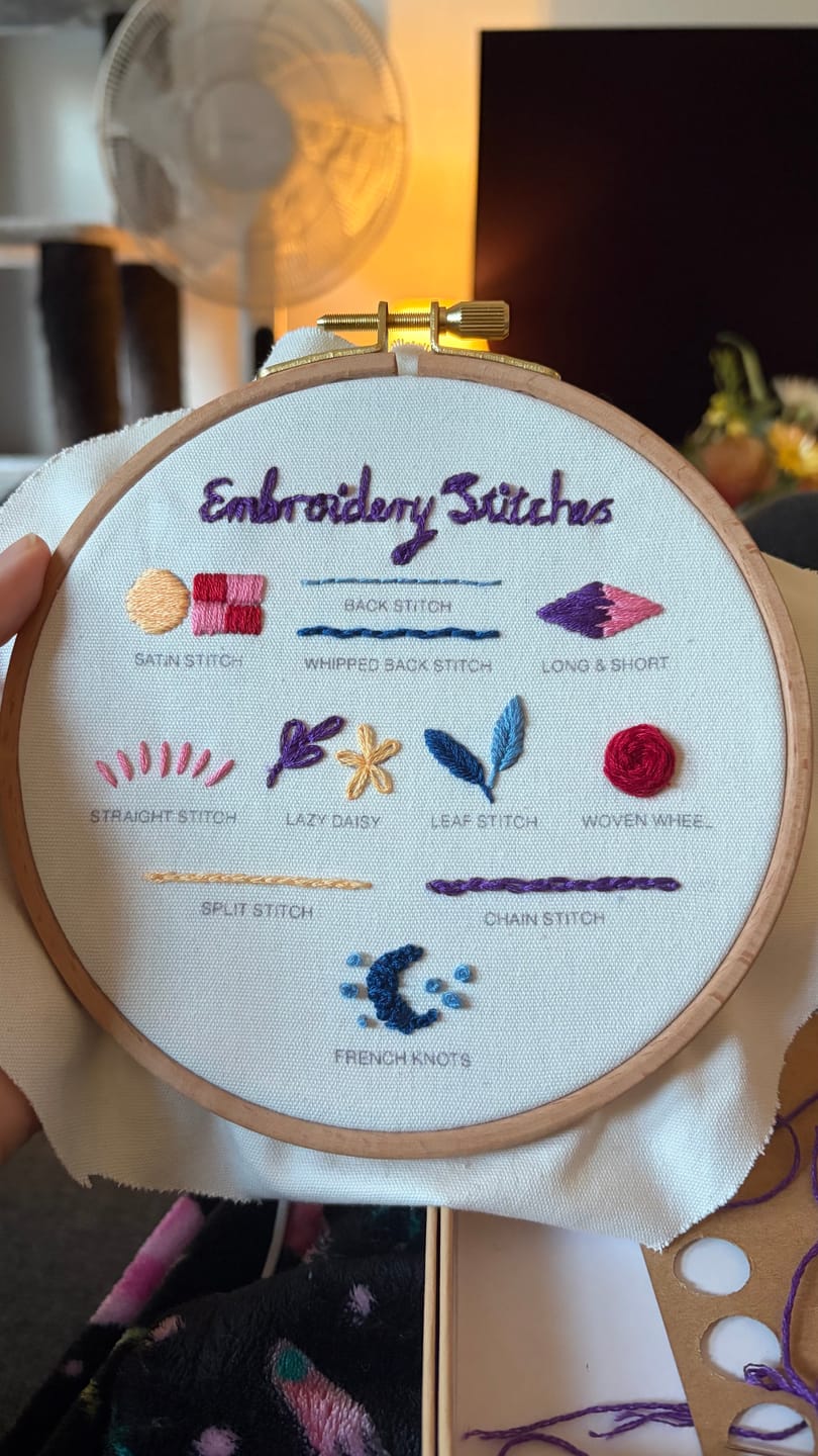 Customer photo review of Beginner Stitch Sampler Kit