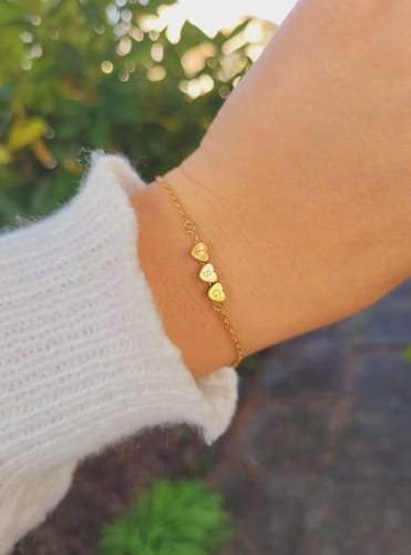 Customer photo review of Custom Heart Initial Bracelet