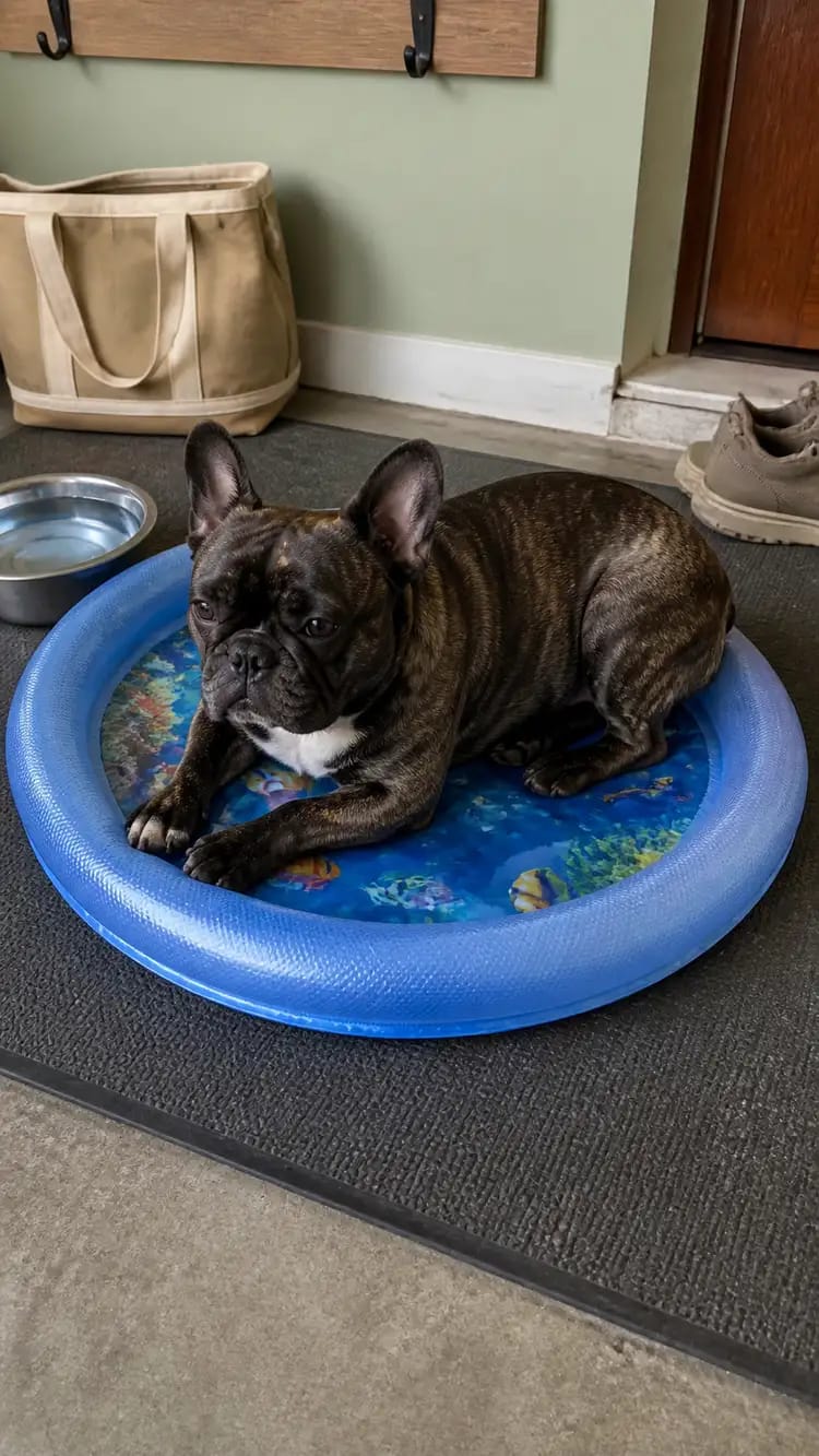 Customer photo review of Paw Cool Oasis Dog Cooling Water Bed