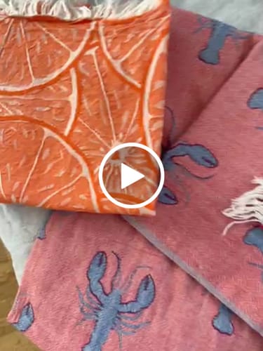 Customer video review of Lobster Jakarlı Peştamal, Taşıma Çantalı