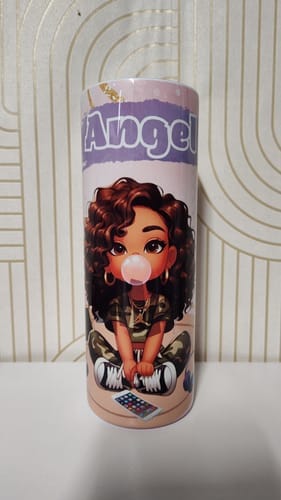 Customer photo review of RVS Tumbler 600ml (20oz) – Witte Sublimatiebeker met Deksel