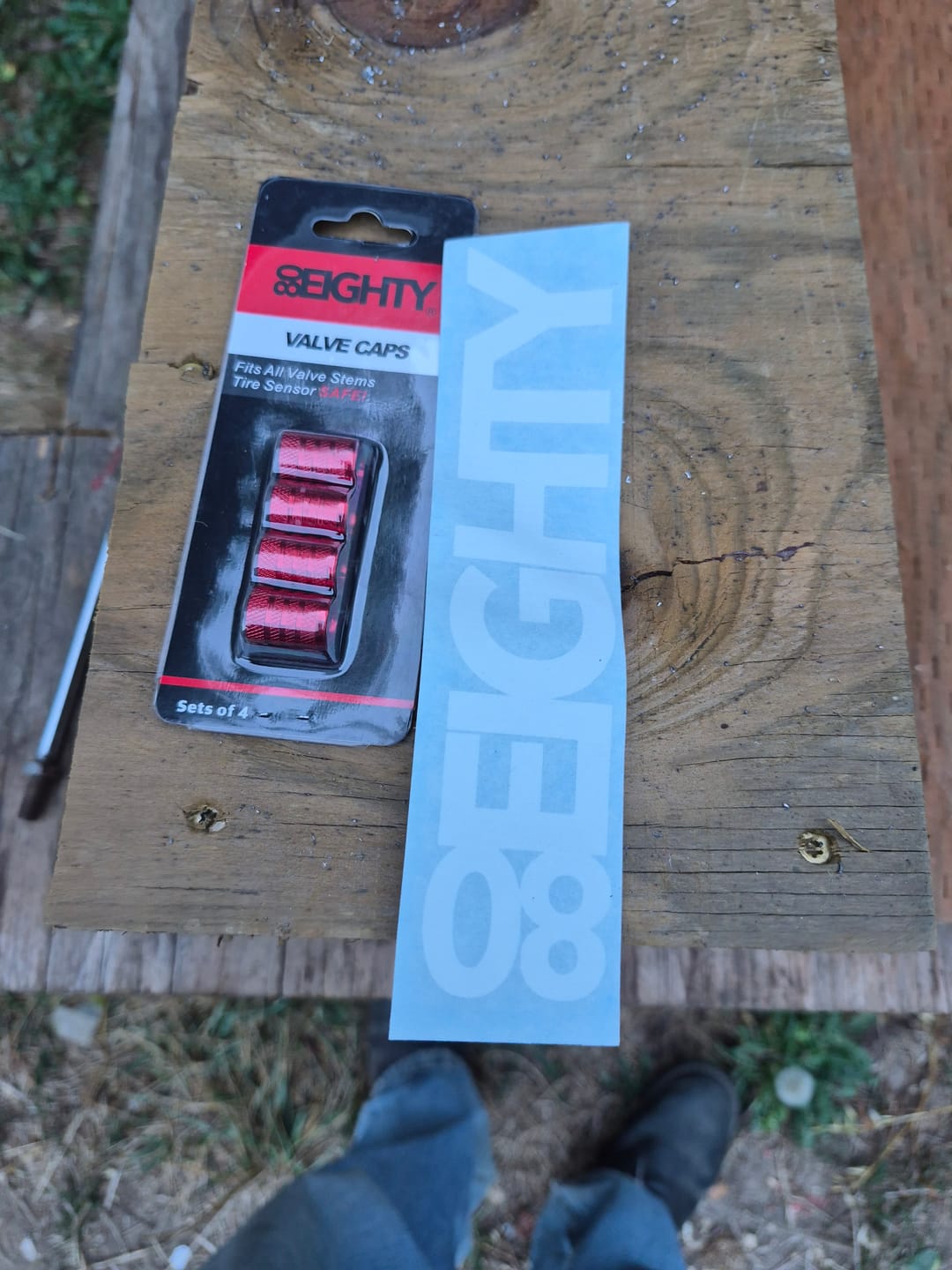 Customer photo review of 80Eighty® Red Valve Stem Caps