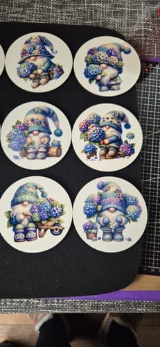 Customer photo review of Onderzetter Rond van MDF Glanzend voor sublimatie