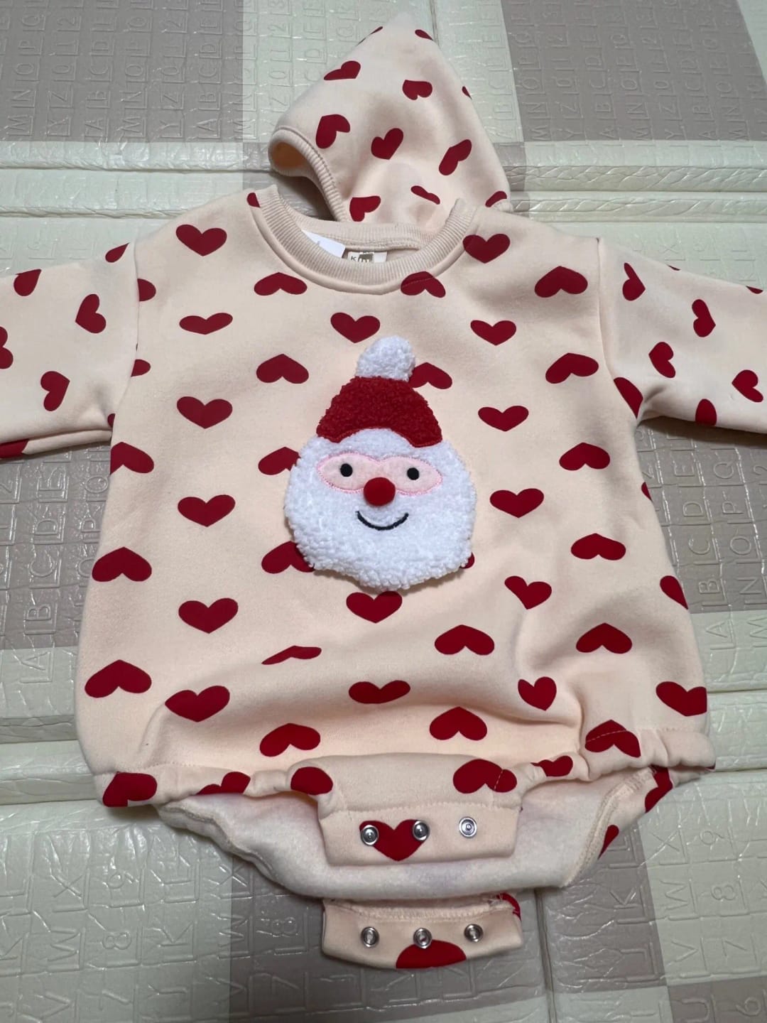 Customer photo review of Santa Baby Stripe Outfit