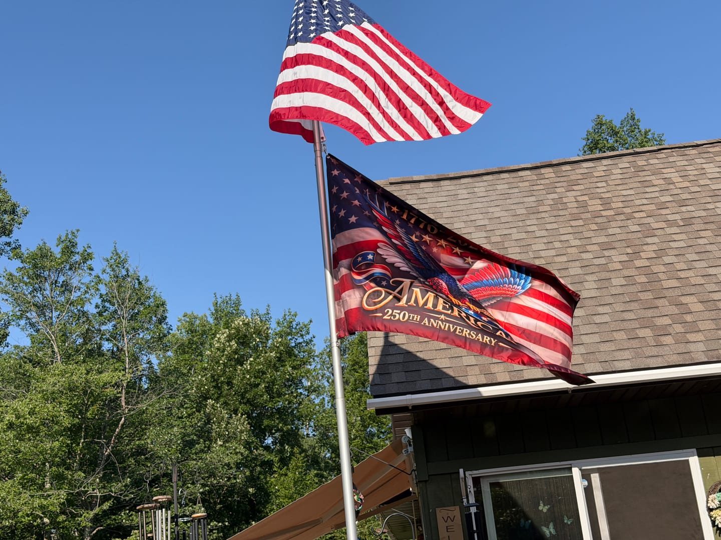Customer photo review of Heavy Duty American Nylon Flag - Made In USA