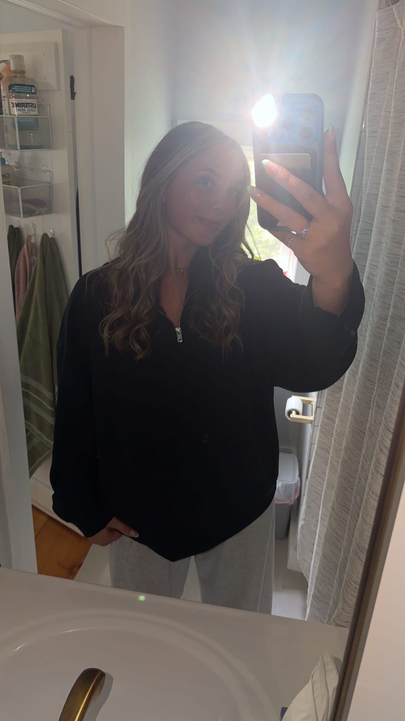 Customer photo review of W5230 Scuba Quarter Zip Pullover
