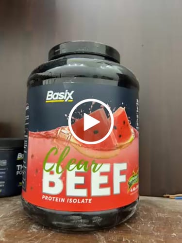مراجعة بالفيديو من عميل لمنتج Basix Clear Beef Protein Isolate Juicy Watermelon 4.4 LB