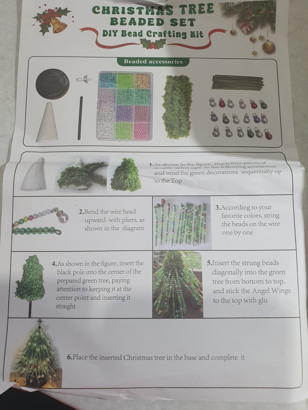 Customer photo review of 🎄✨ DIY Beaded Christmas Tree Kit – 🎅Create Your Own Sparkling Holiday Decoration