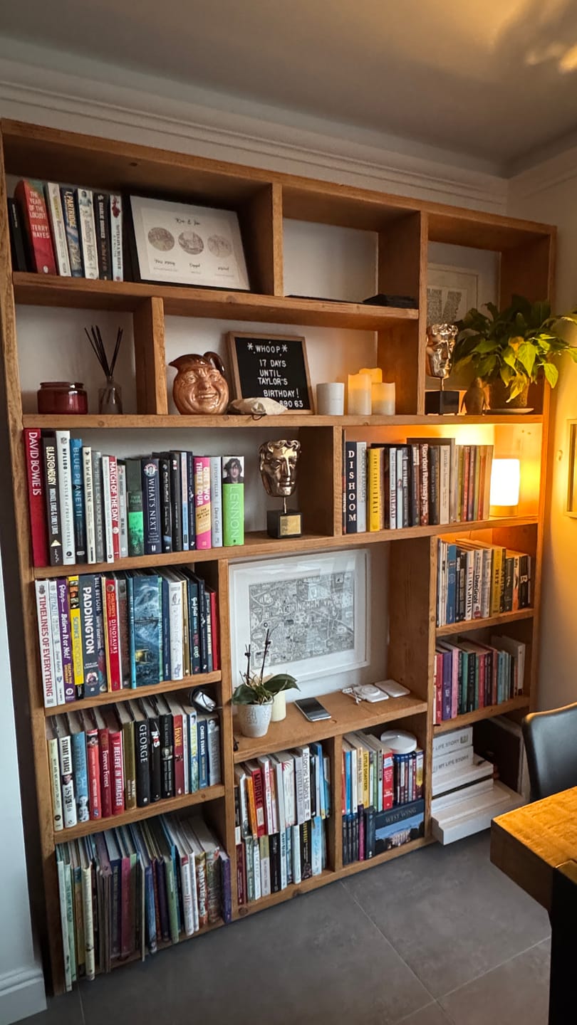 Customer photo review of Reclaimed Wood Bookcase Flat Pack | Self Assembly Scaffold Shelving Unit | The OG - Free delivery - 5 day delivery