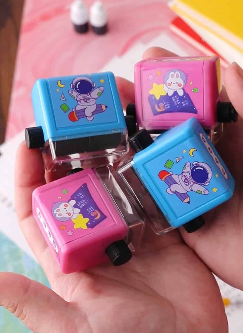 Customer photo review of Math Roller Stamp for Kids – Fun & Easy Math Practice Tool