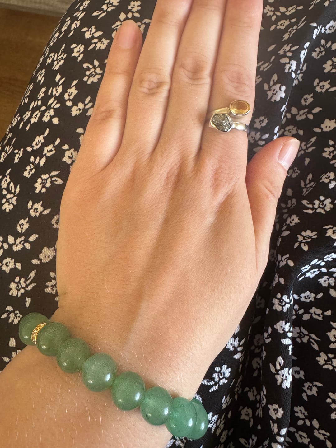 Customer photo review of Citrine + Pyrite double ring