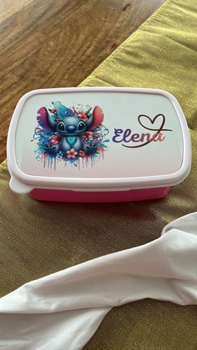 Customer photo review of Broodtrommel / Lunchbox Roze voor sublimatie