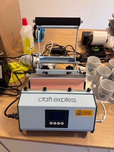 Customer photo review of Craft Express Elite Pro Tumbler press Blauw voor sublimatie