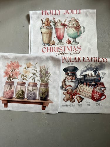 Customer photo review of Waffle Keukenhanddoek 28x46 cm voor sublimatie