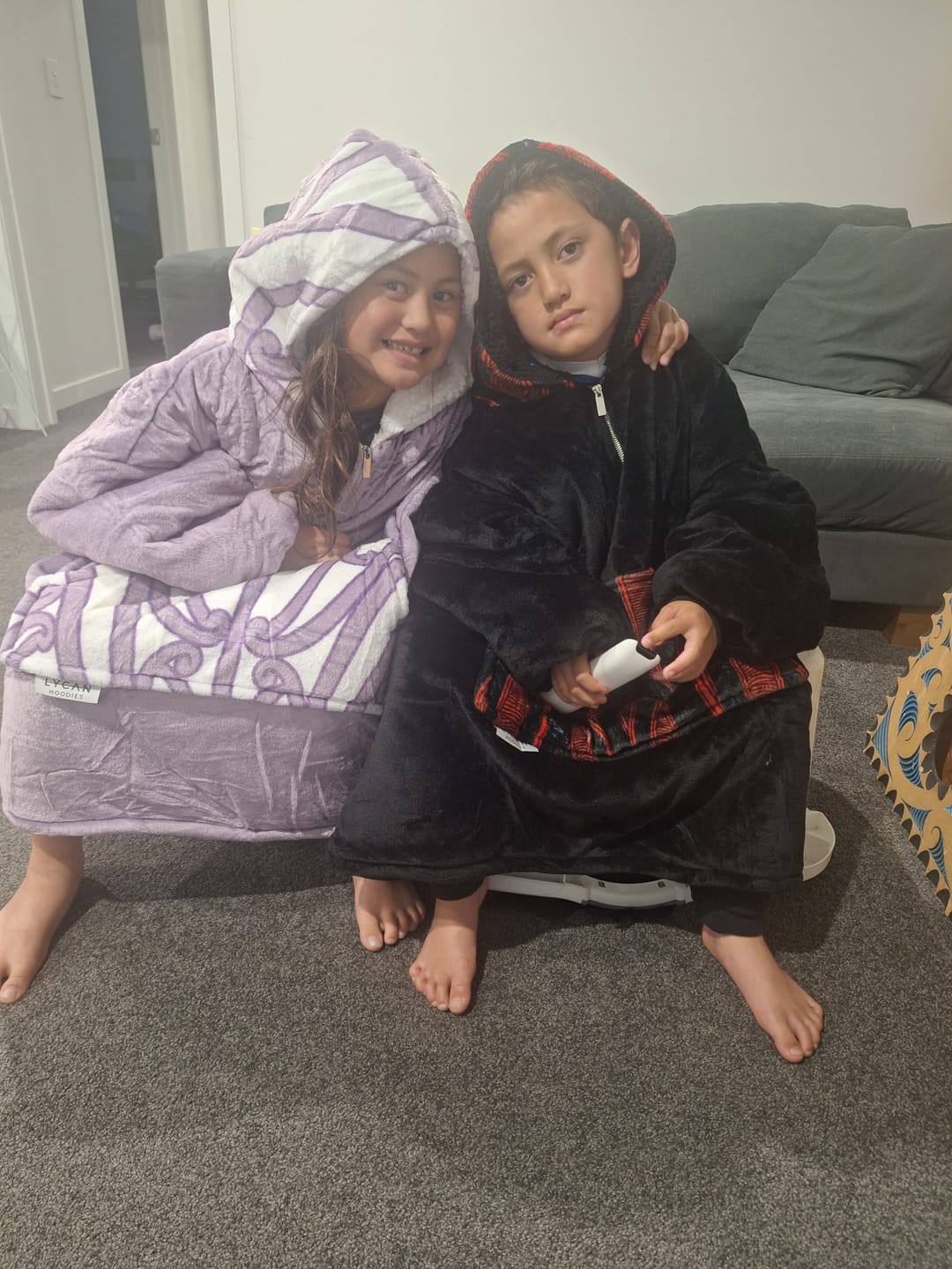 Customer photo review of KIDS BLANKET HOODIE - WAIPOROPORO