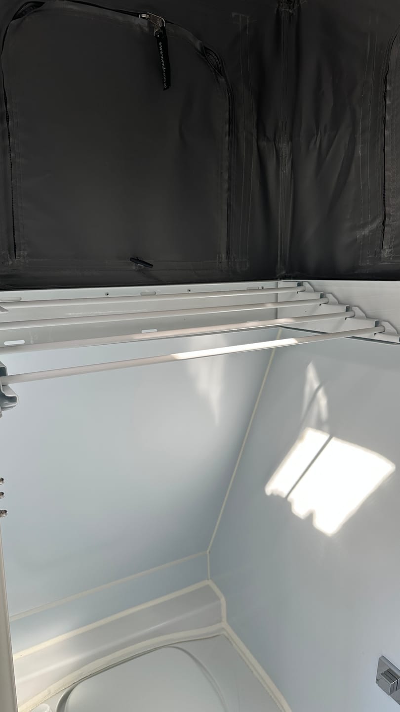 Customer photo review of Wall Mounted Drying Rack - Foldable Indoor and Outdoor Drying Rack