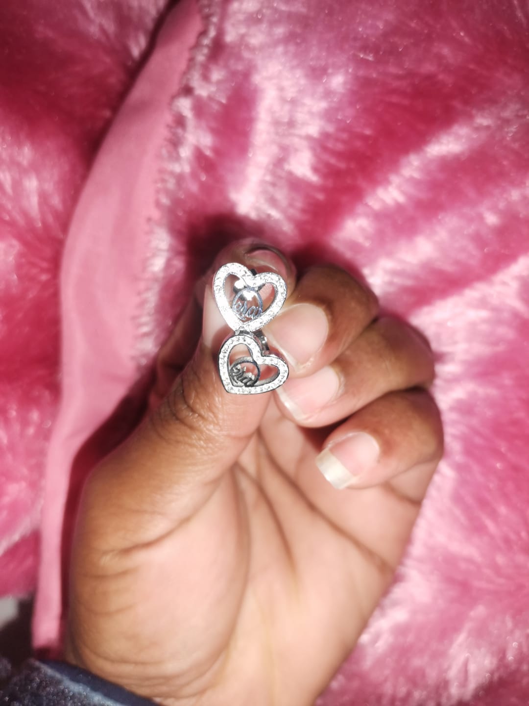 Customer photo review of Silver Thando Luxe Studs