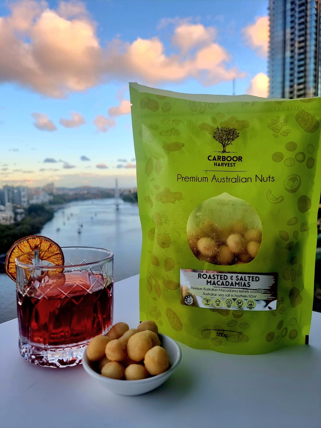 Customer photo review of Roasted Salted Macadamias