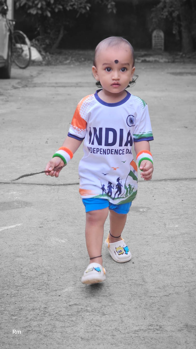 Customer photo review of India Independence Day Jersey | Custom Name & Number Patriotic Jersey